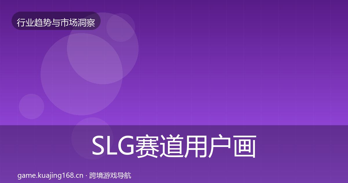 SLG赛道用户画像入门到进阶·第1910篇