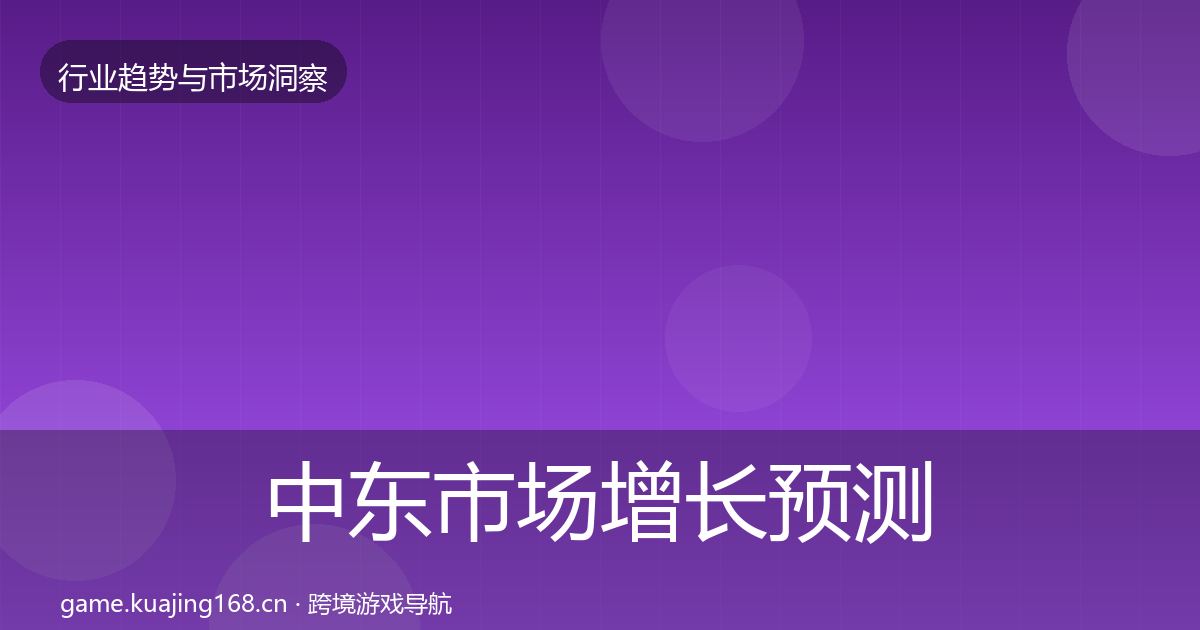 中东市场增长预测入门到进阶·第1913篇