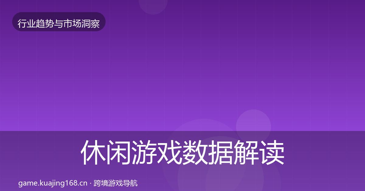 休闲游戏数据解读要点梳理·第1933篇