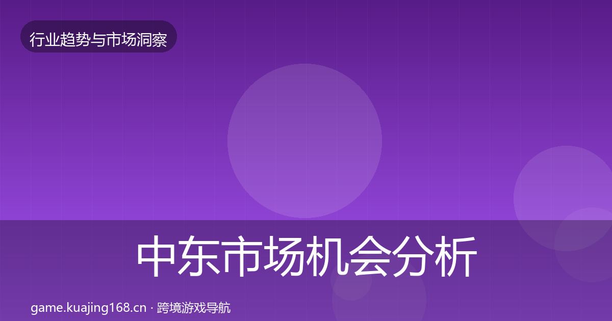 中东市场机会分析入门到进阶·第1938篇