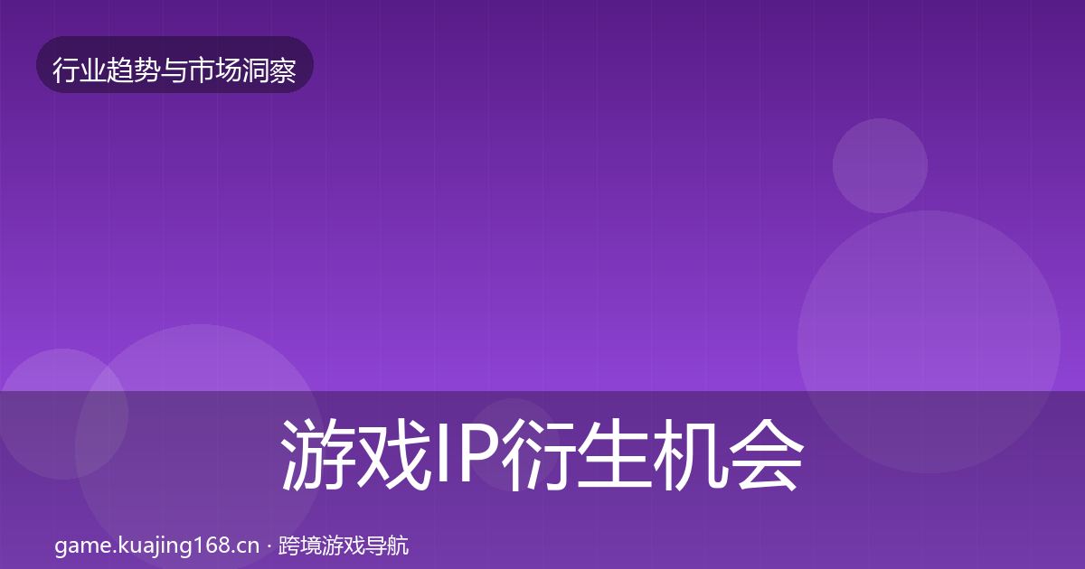 游戏IP衍生机会分析要点梳理·第1940篇
