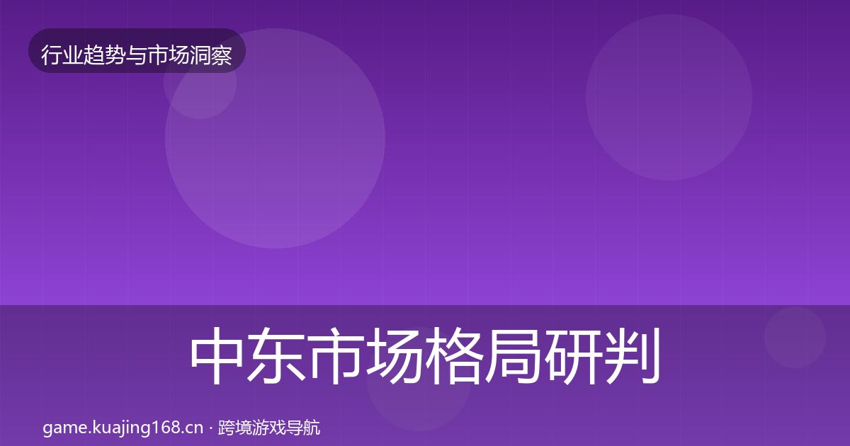 中东市场格局研判入门到进阶·第1943篇
