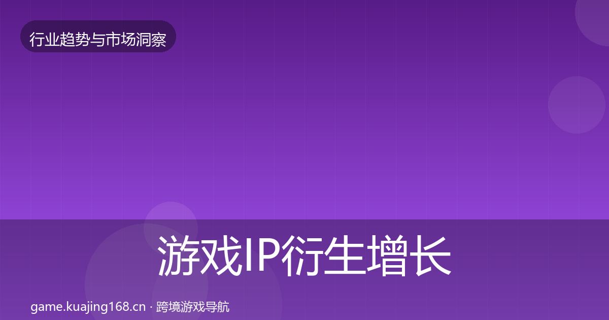 游戏IP衍生增长预测要点梳理·第1955篇
