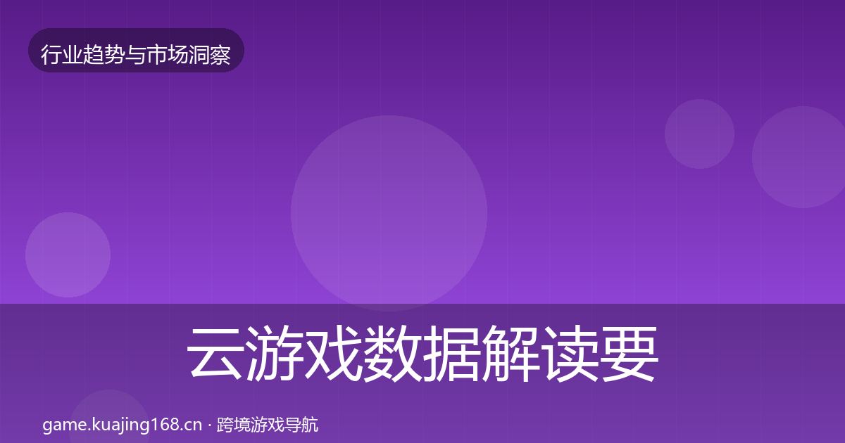 云游戏数据解读要点梳理·第1971篇