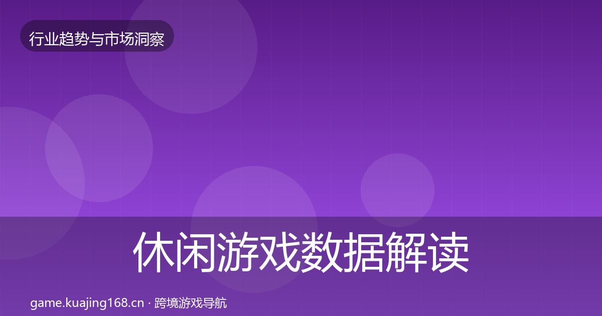 休闲游戏数据解读要点梳理·第1973篇