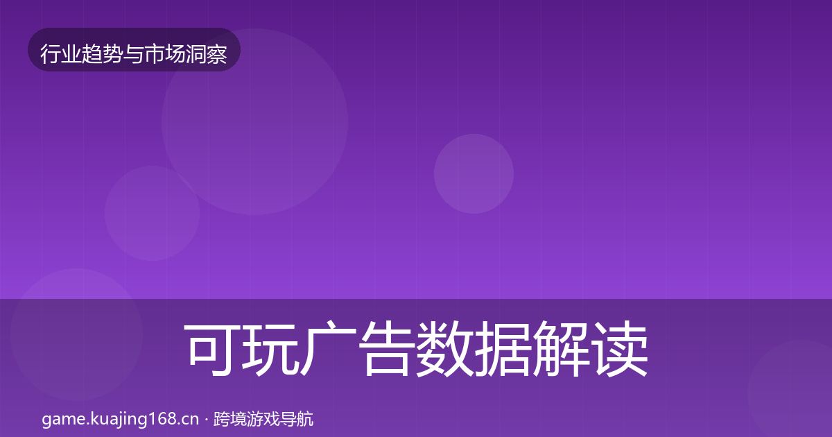 可玩广告数据解读入门到进阶·第1974篇
