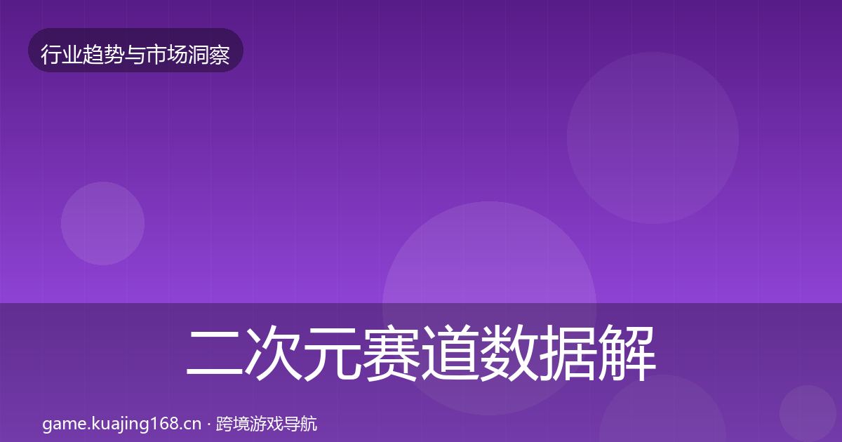 二次元赛道数据解读实践指南·第2012篇