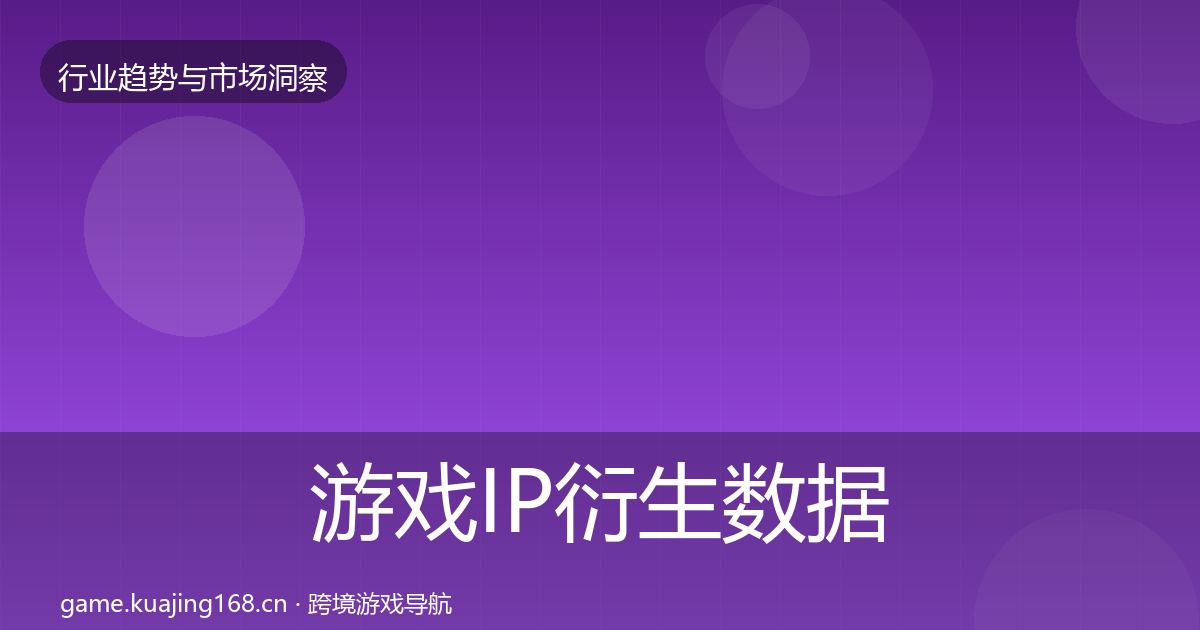 游戏IP衍生数据解读要点梳理·第2015篇