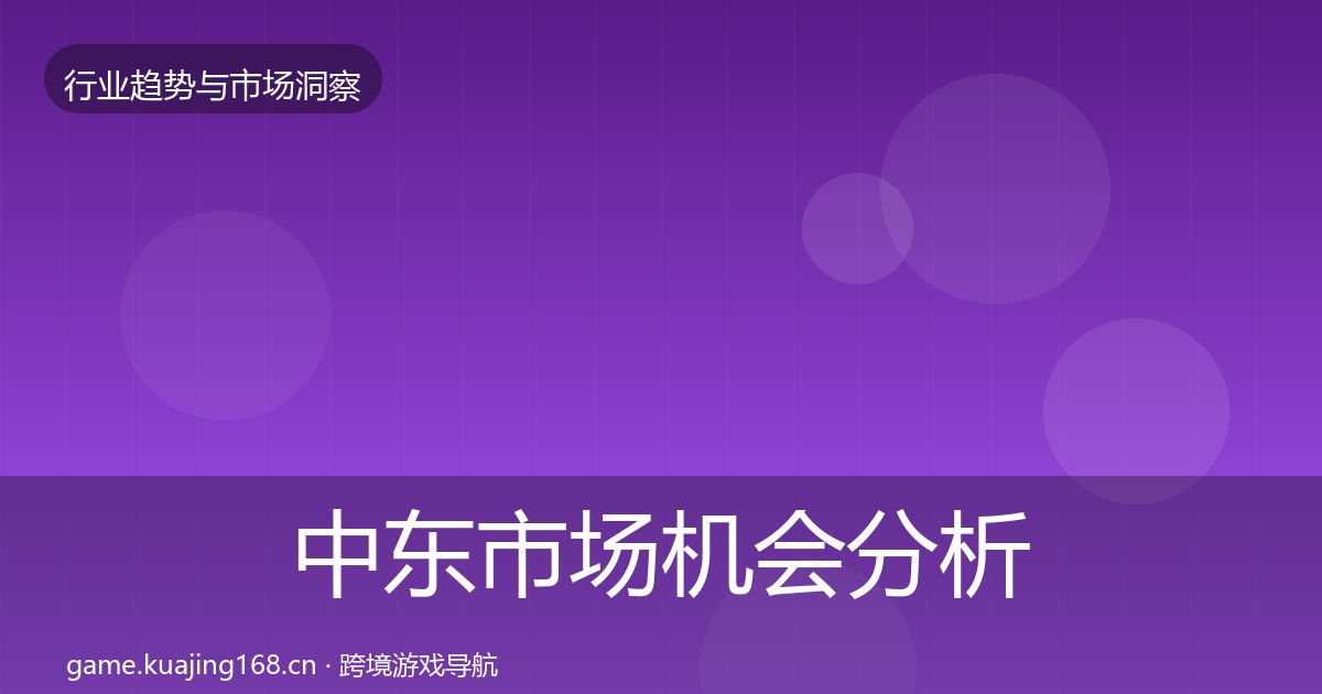 中东市场机会分析入门到进阶·第2018篇