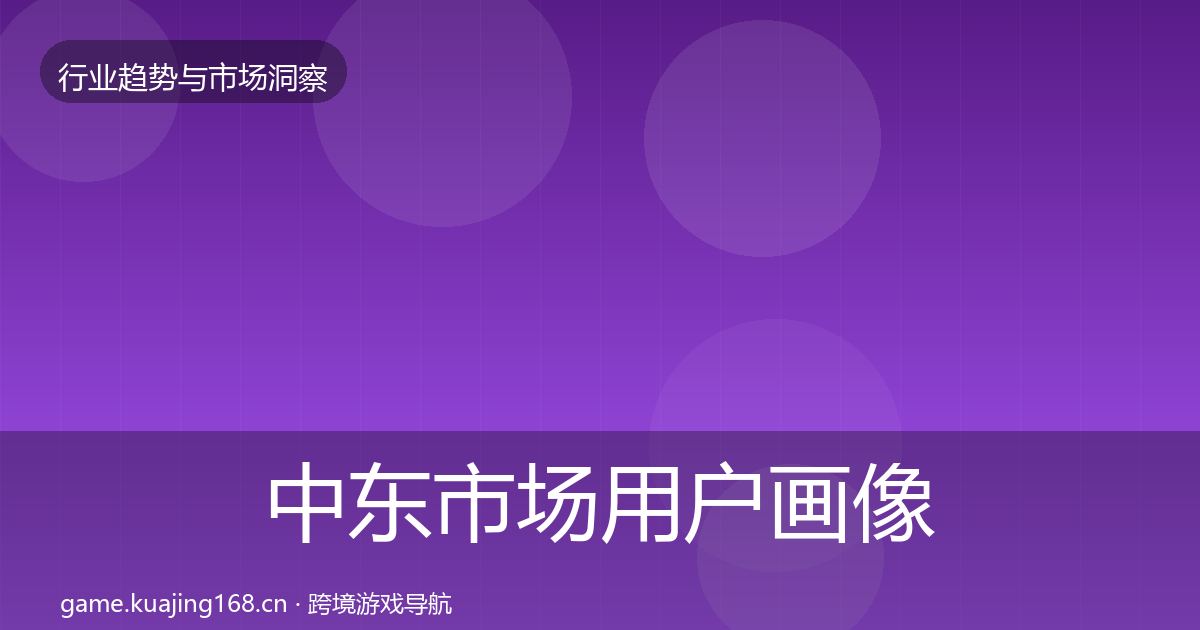 中东市场用户画像入门到进阶·第2028篇