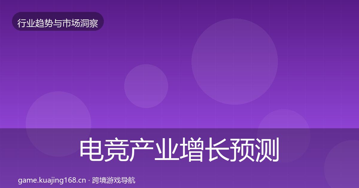 电竞产业增长预测实践指南·第2033篇