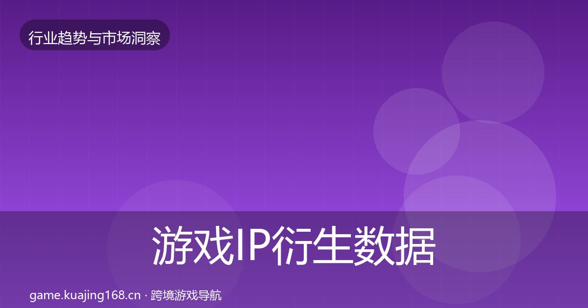 游戏IP衍生数据解读要点梳理·第2055篇
