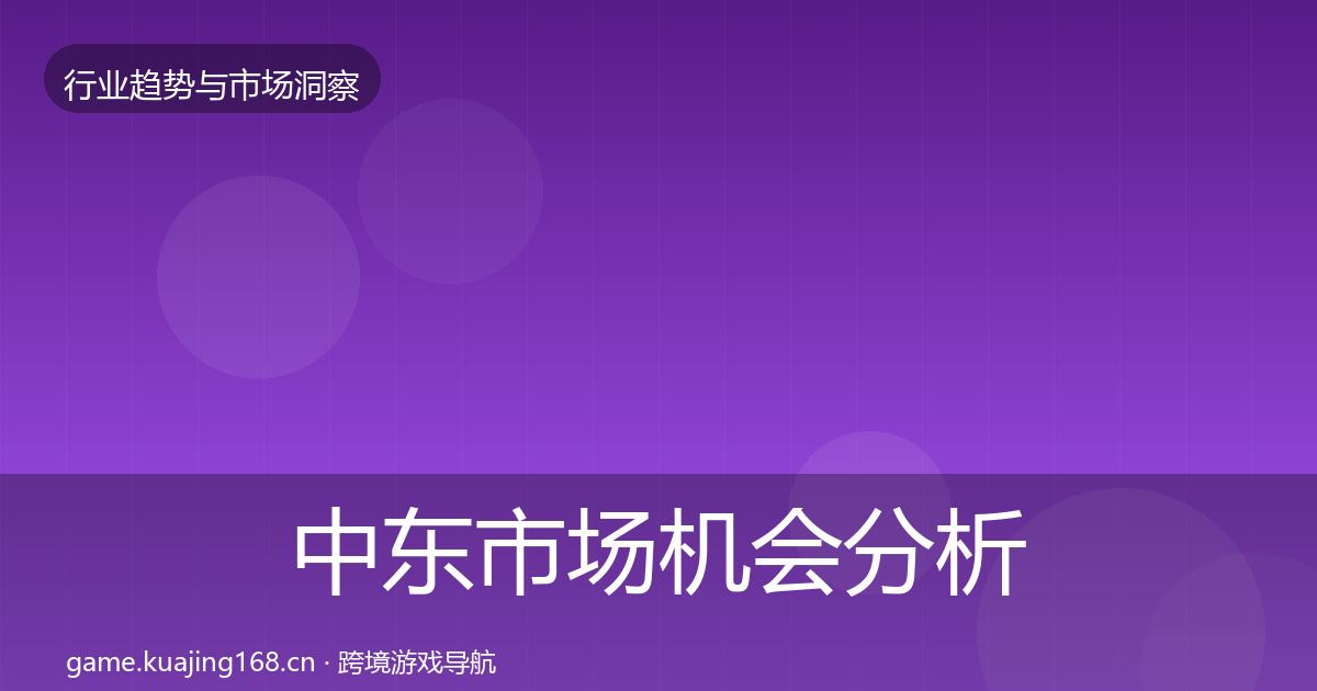中东市场机会分析入门到进阶·第2058篇