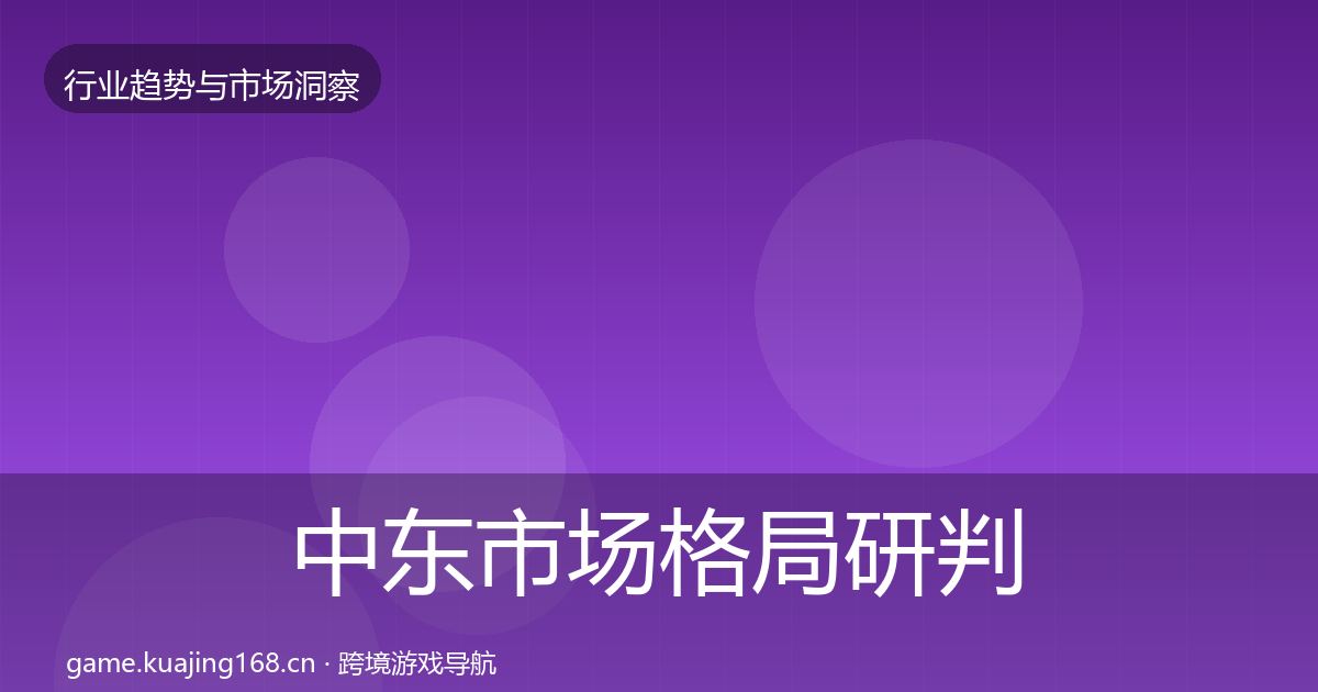 中东市场格局研判入门到进阶·第2063篇