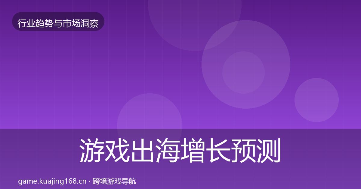 游戏出海增长预测全攻略·第2072篇