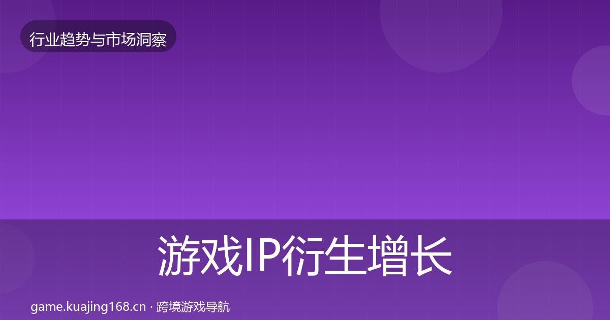 游戏IP衍生增长预测要点梳理·第2075篇