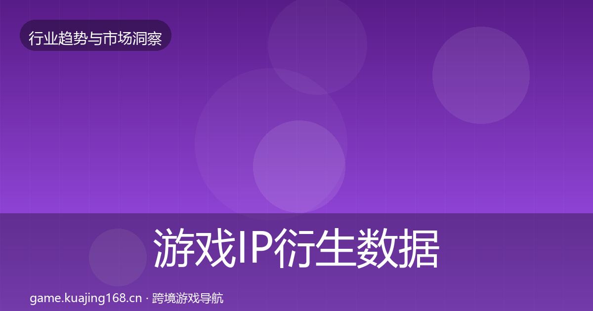 游戏IP衍生数据解读要点梳理·第2095篇