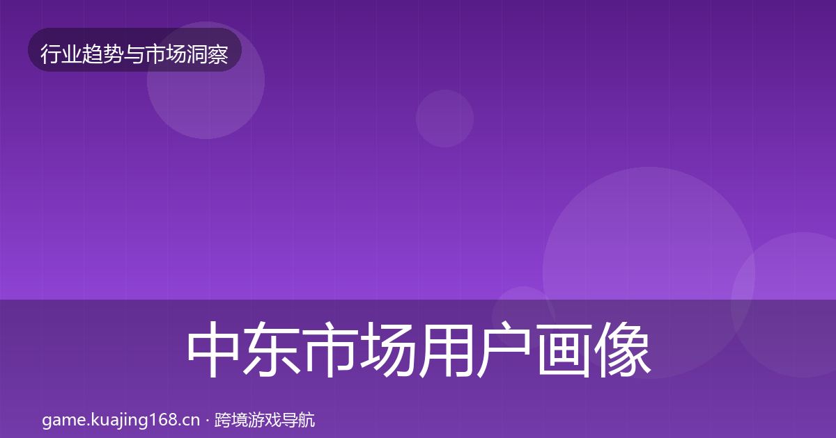 中东市场用户画像入门到进阶·第2108篇