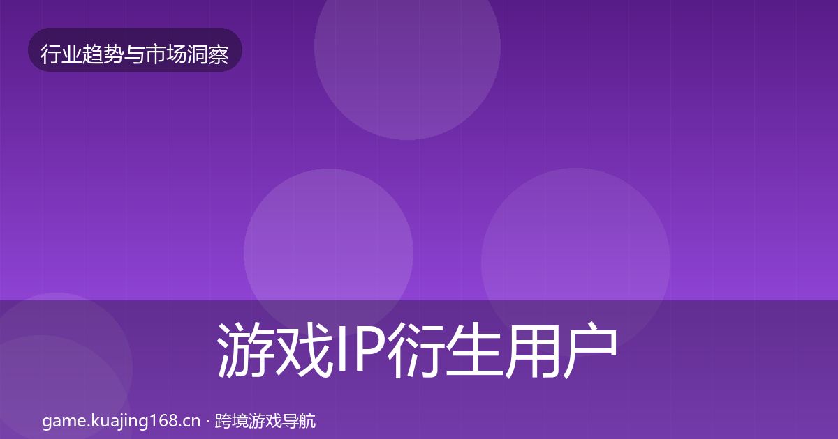 游戏IP衍生用户画像要点梳理·第2110篇