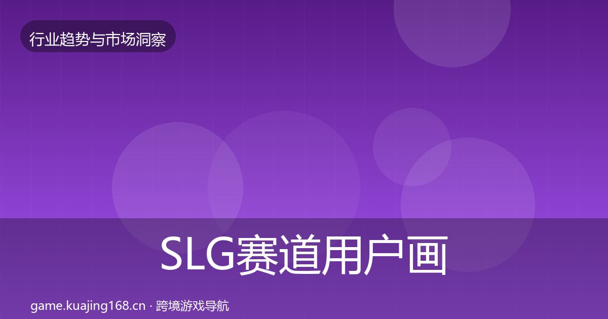 SLG赛道用户画像入门到进阶·第2110篇