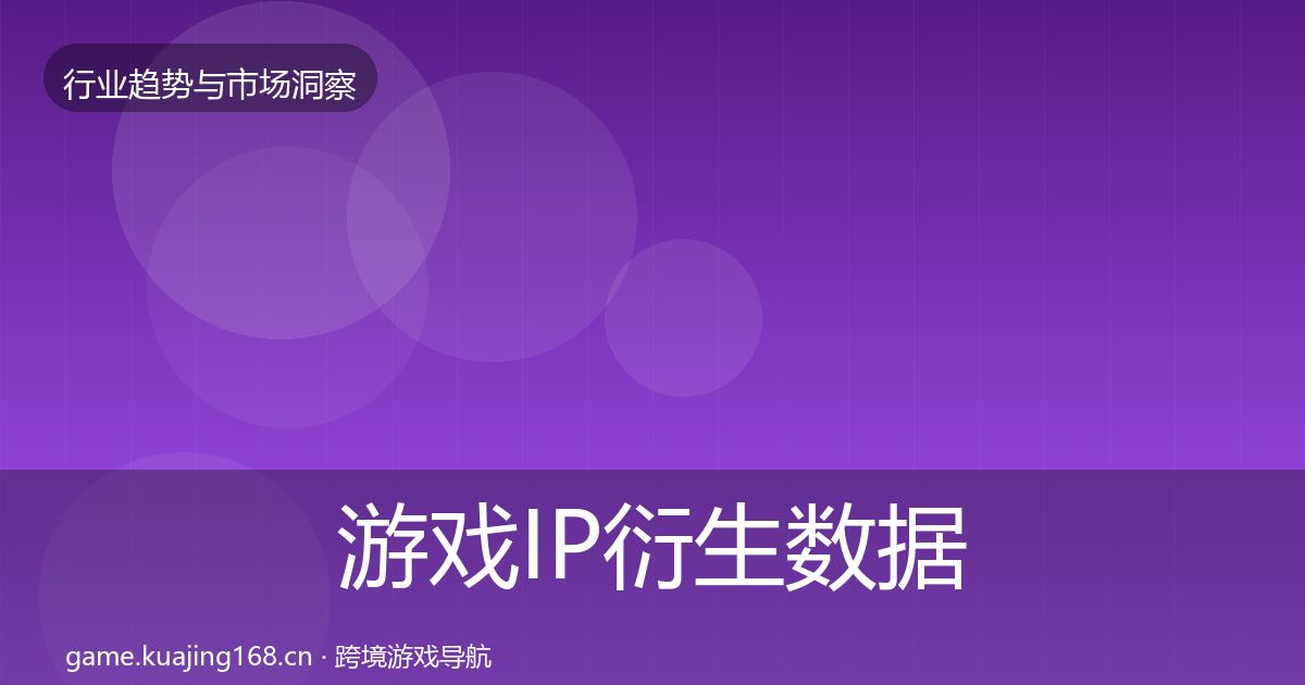 游戏IP衍生数据解读要点梳理·第2135篇