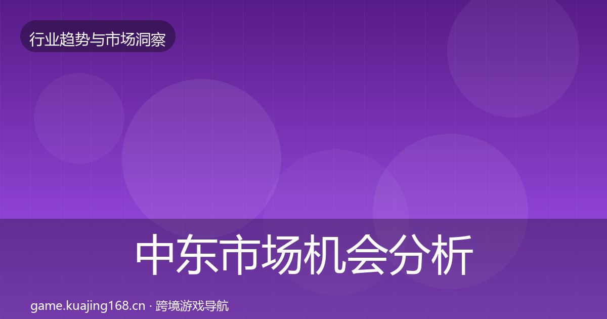 中东市场机会分析入门到进阶·第2138篇