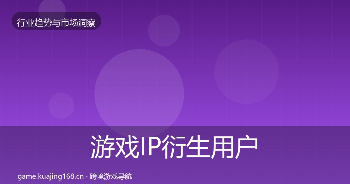 游戏IP衍生用户画像要点梳理·第2150篇