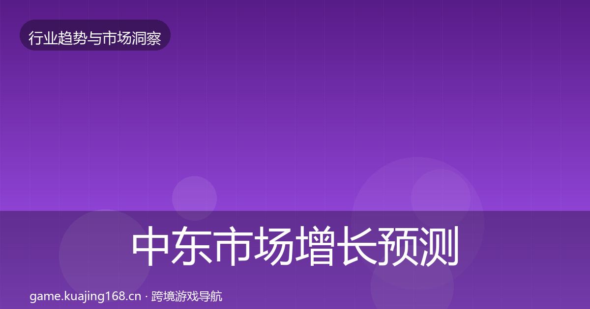 中东市场增长预测入门到进阶·第2153篇