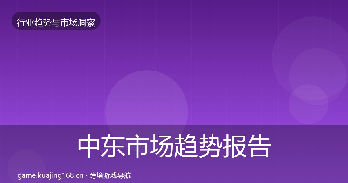 中东市场趋势报告入门到进阶·第2168篇