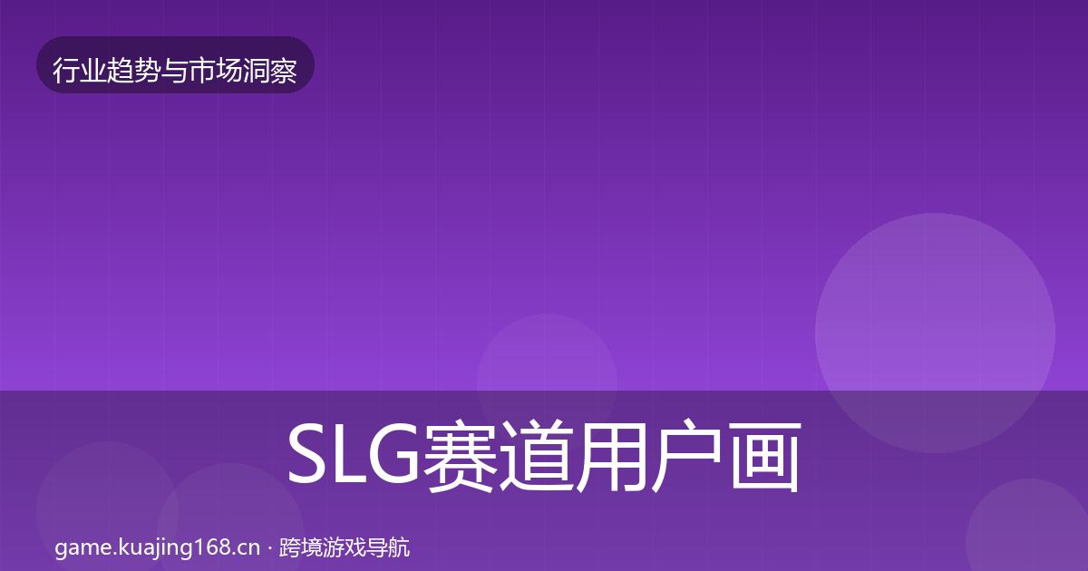 SLG赛道用户画像入门到进阶·第2190篇