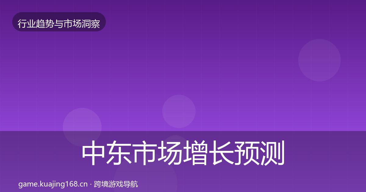 中东市场增长预测入门到进阶·第2193篇