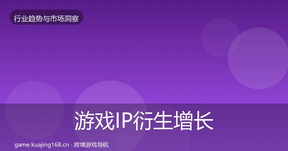游戏IP衍生增长预测要点梳理·第2195篇