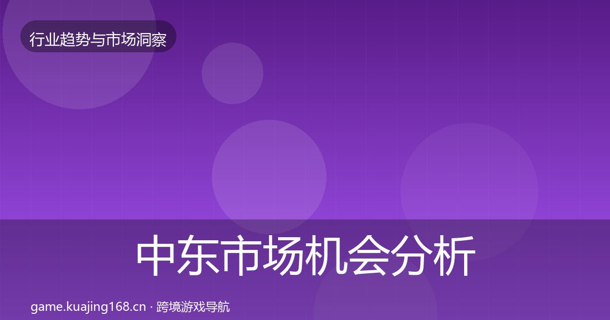 中东市场机会分析入门到进阶·第2218篇