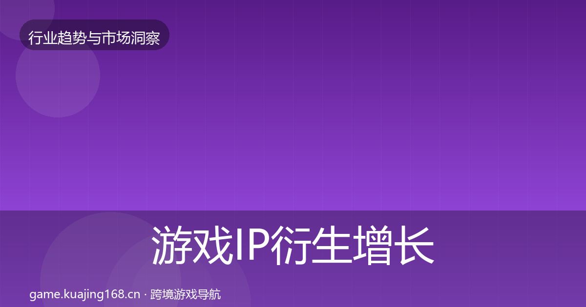 游戏IP衍生增长预测要点梳理·第2235篇