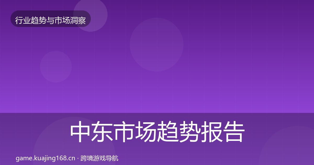 中东市场趋势报告入门到进阶·第2248篇