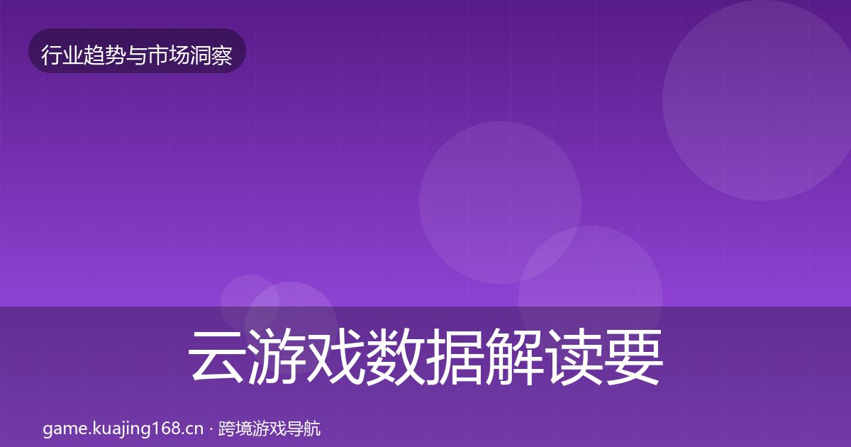 云游戏数据解读要点梳理·第2251篇