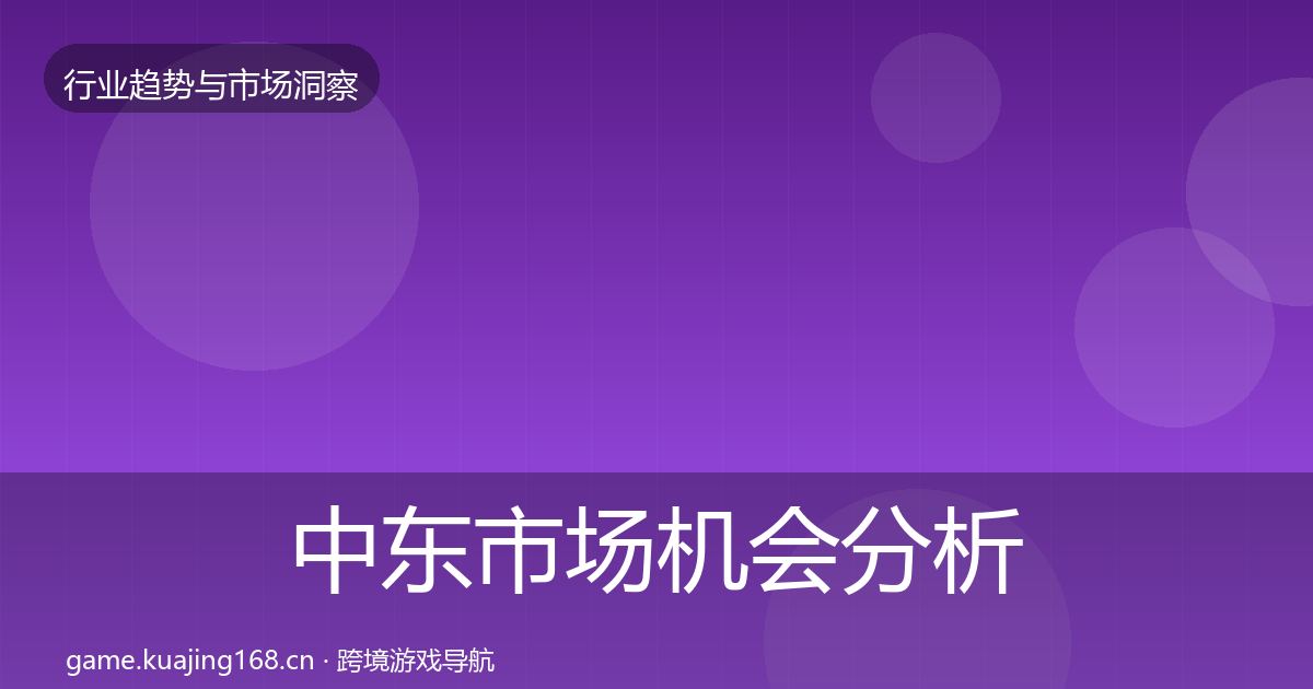 中东市场机会分析入门到进阶·第2258篇