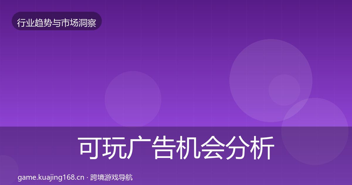 可玩广告机会分析入门到进阶·第2259篇