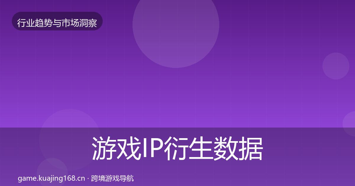 游戏IP衍生数据解读要点梳理·第2295篇