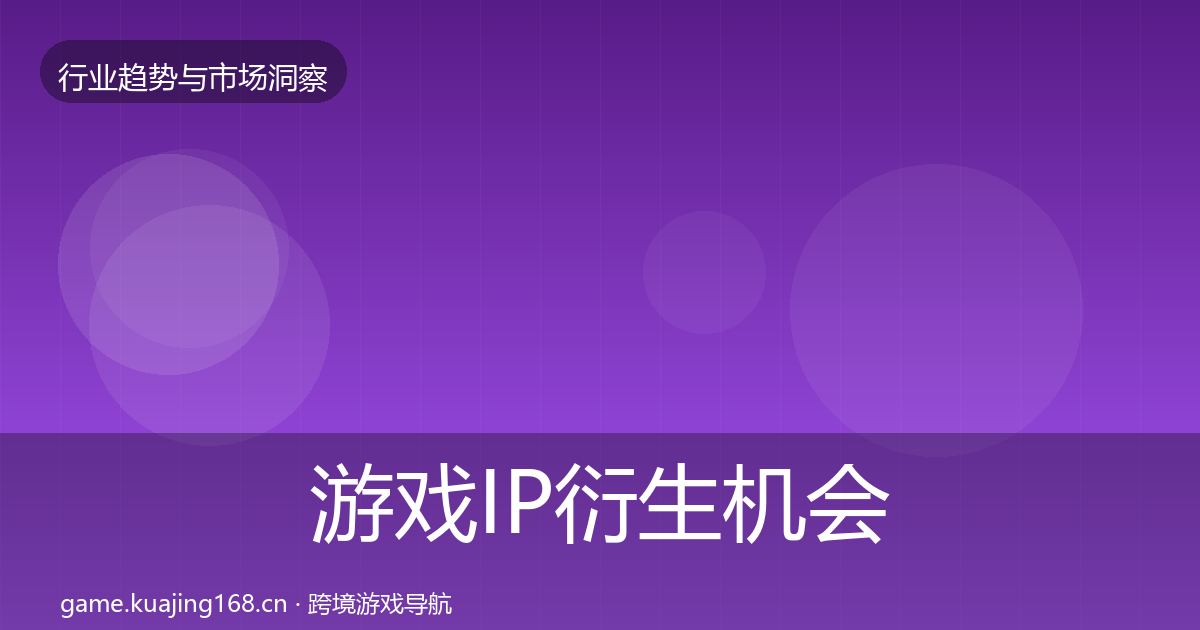 游戏IP衍生机会分析要点梳理·第2420篇