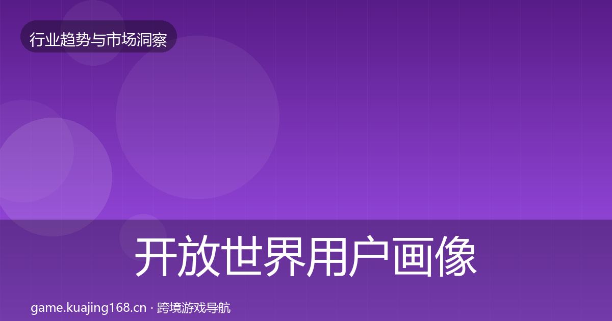 开放世界用户画像全攻略·第2428篇