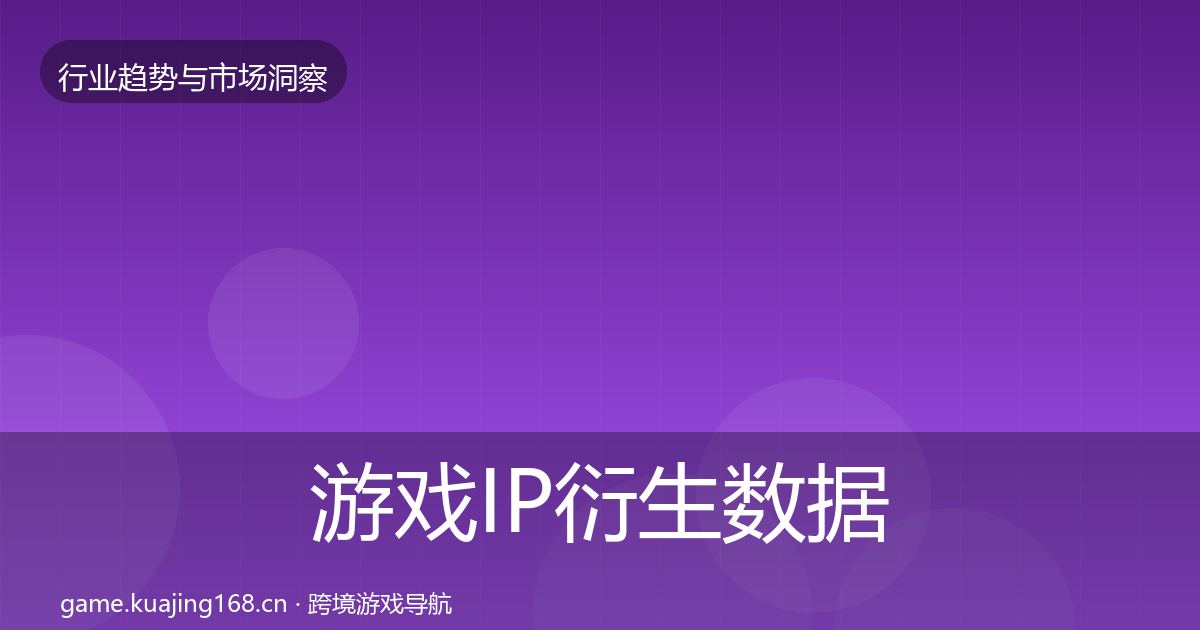 游戏IP衍生数据解读要点梳理·第2455篇