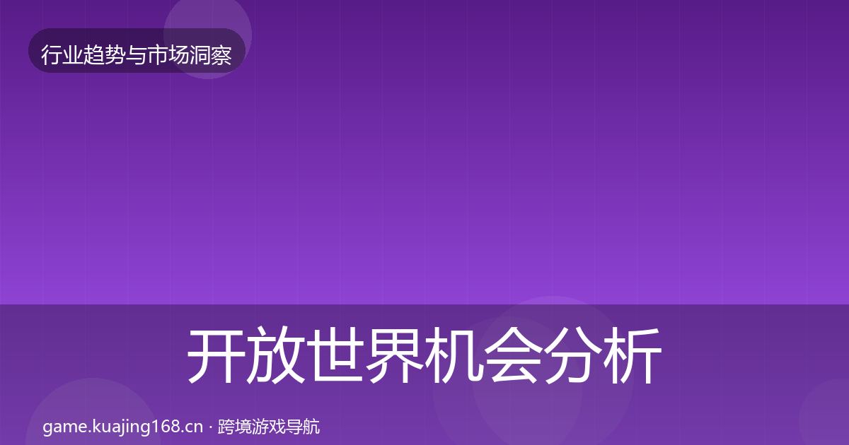 开放世界机会分析全攻略·第2458篇