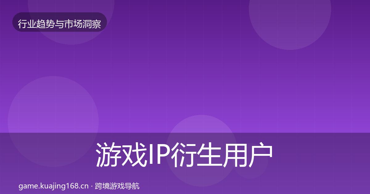 游戏IP衍生用户画像要点梳理·第2510篇