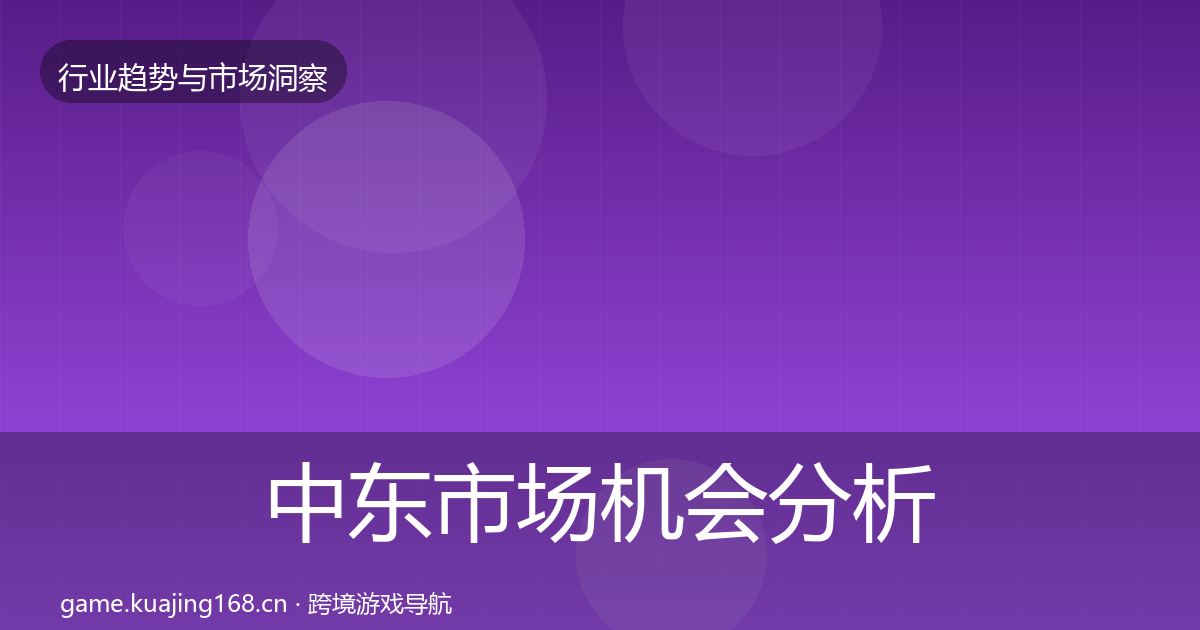 中东市场机会分析入门到进阶·第2538篇