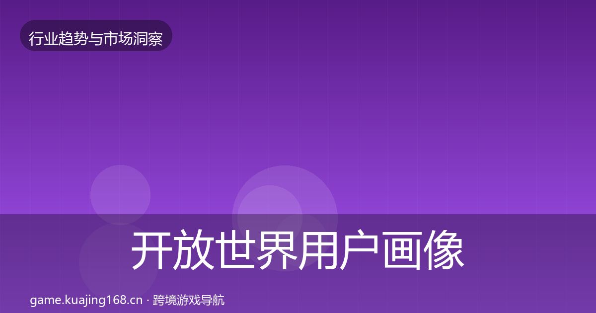 开放世界用户画像全攻略·第2548篇