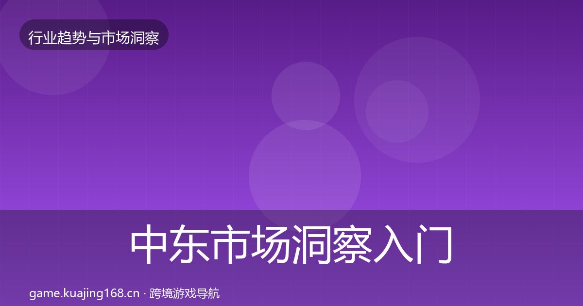 中东市场洞察入门到进阶·第2563篇