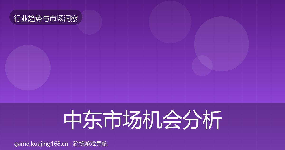 中东市场机会分析入门到进阶·第2578篇