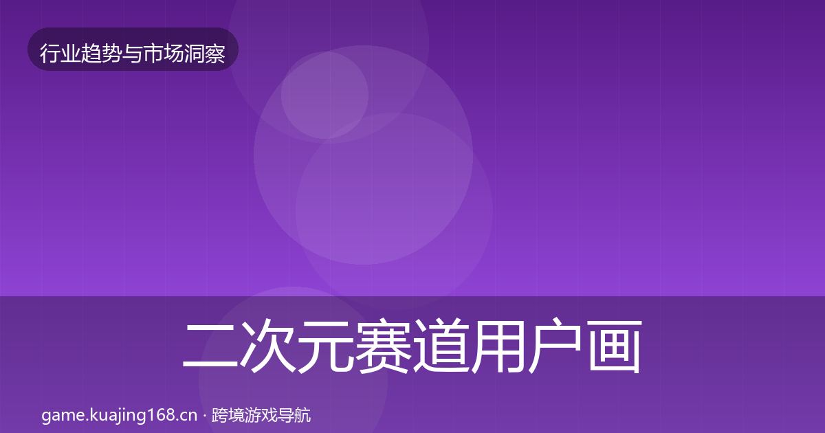 二次元赛道用户画像实践指南·第2587篇
