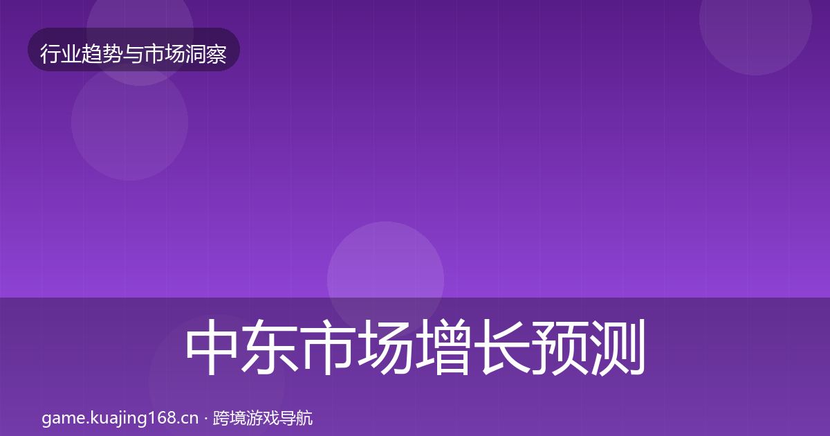 中东市场增长预测入门到进阶